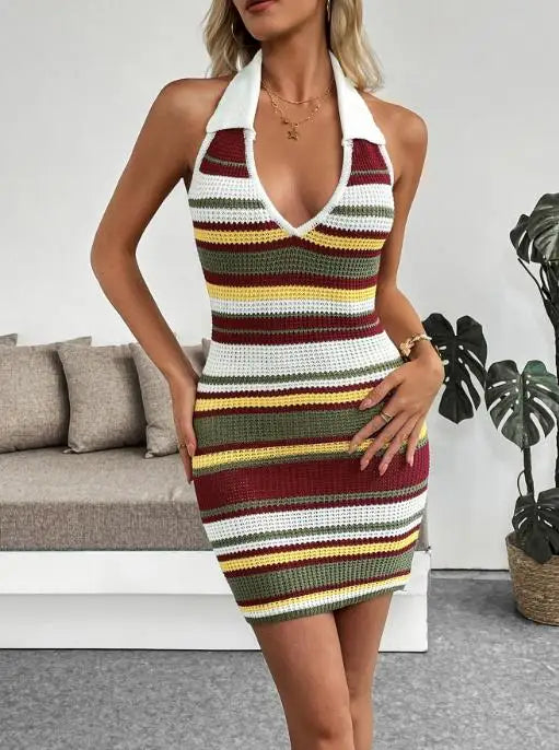 Mini Dress in Maglia Backless — Stile Retro Chic
