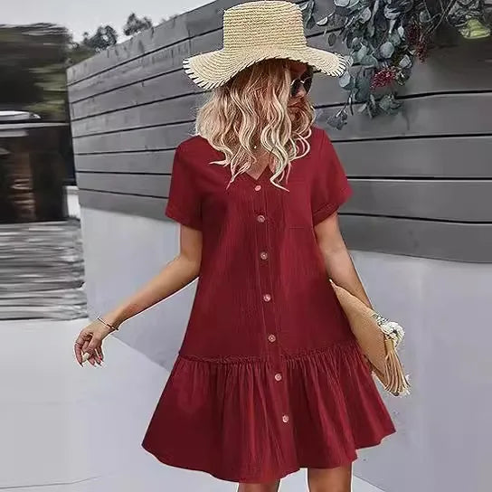 Mini Dress Cotton Linen — Fresco ed Elegante