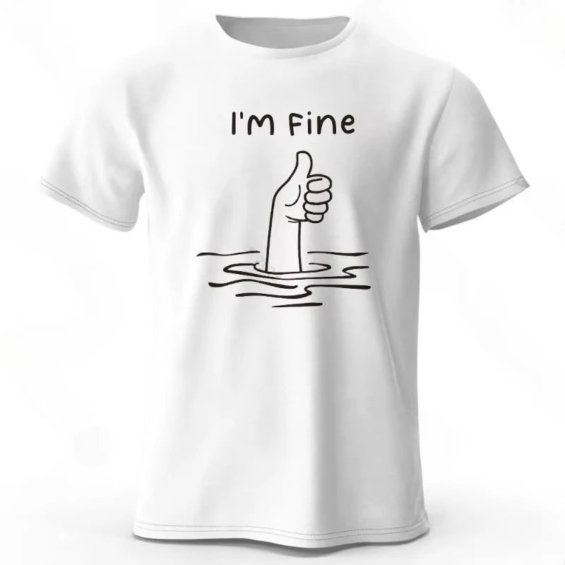 T-shirt "I'm Fine" — Oversize Streetwear