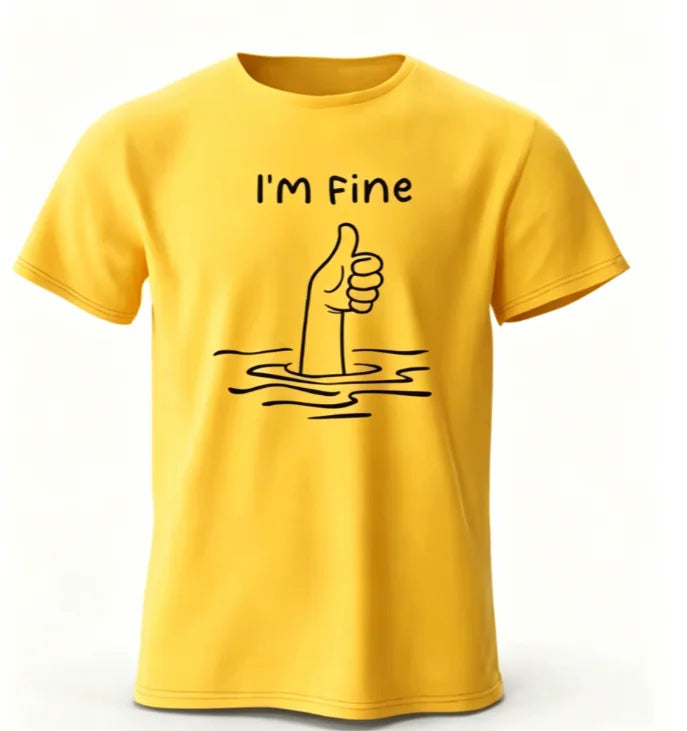 T-shirt "I'm Fine" — Oversize Streetwear