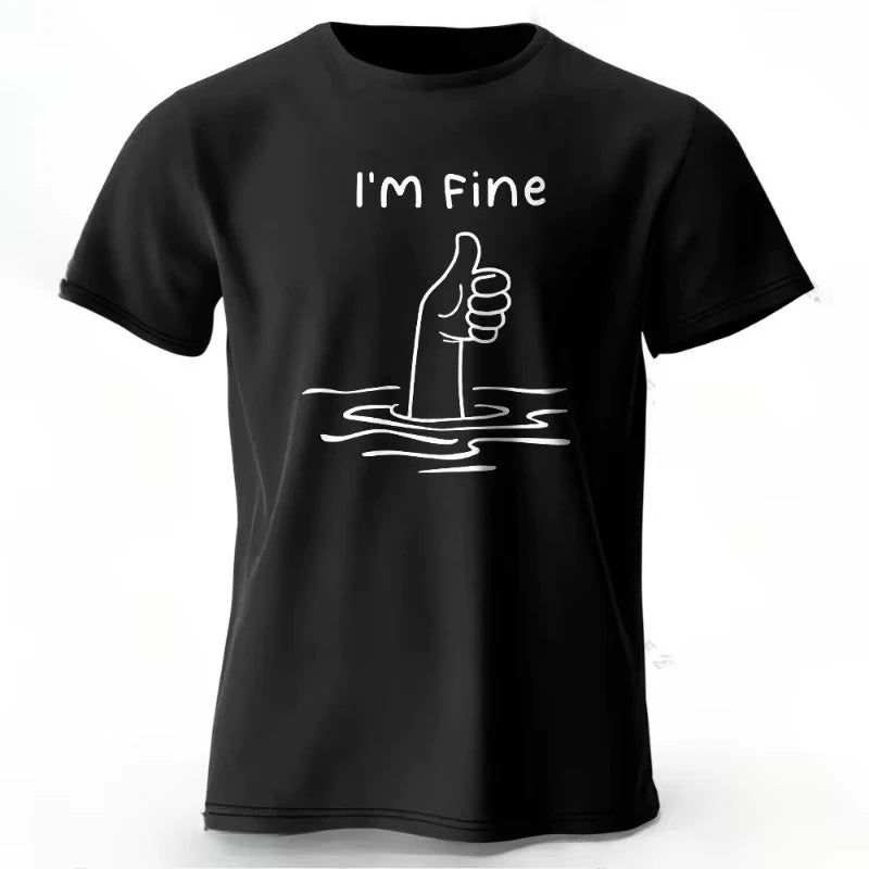 T-shirt "I'm Fine" — Oversize Streetwear