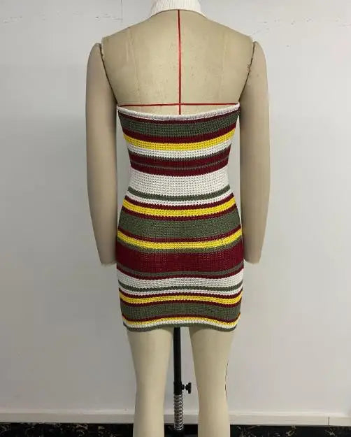 Mini Dress in Maglia Backless — Stile Retro Chic