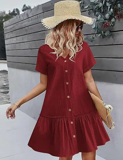 Mini Dress Cotton Linen — Fresco ed Elegante