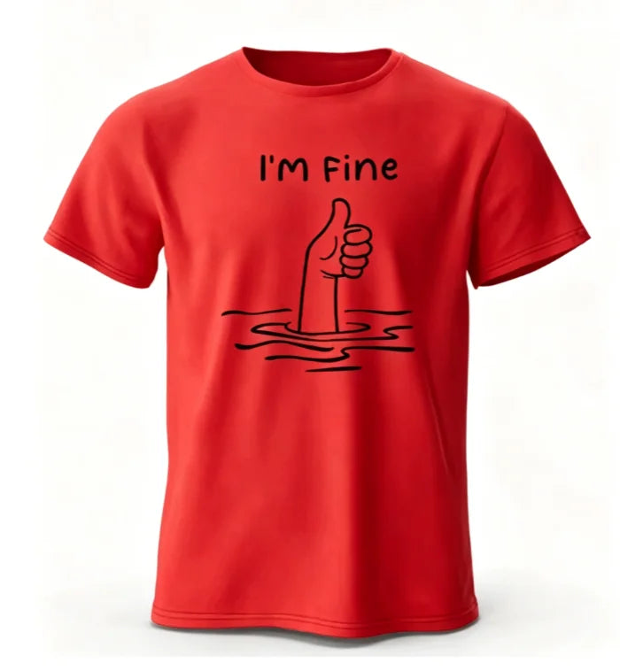 T-shirt "I'm Fine" — Oversize Streetwear