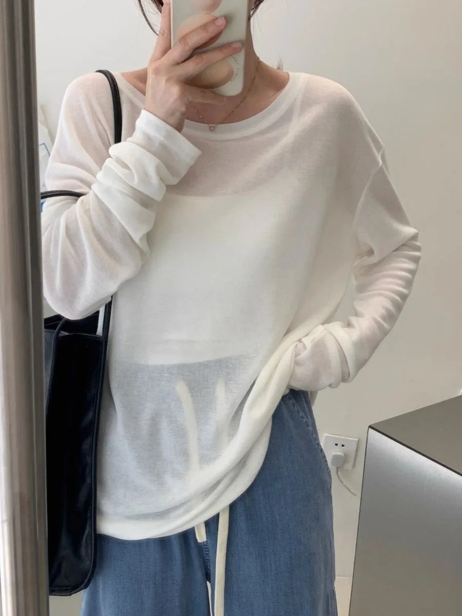 T-shirt Oversize See Through — Look Trasparente Chic