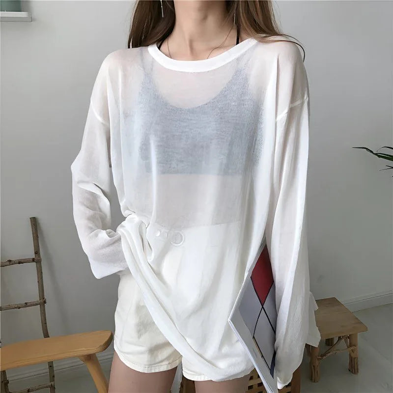 T-shirt Oversize See Through — Look Trasparente Chic