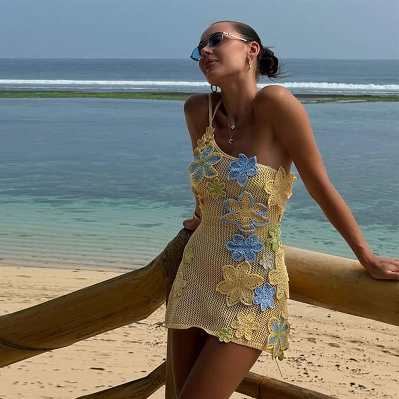Mini Dress Crochet Beach — Uncinetto da Spiaggia