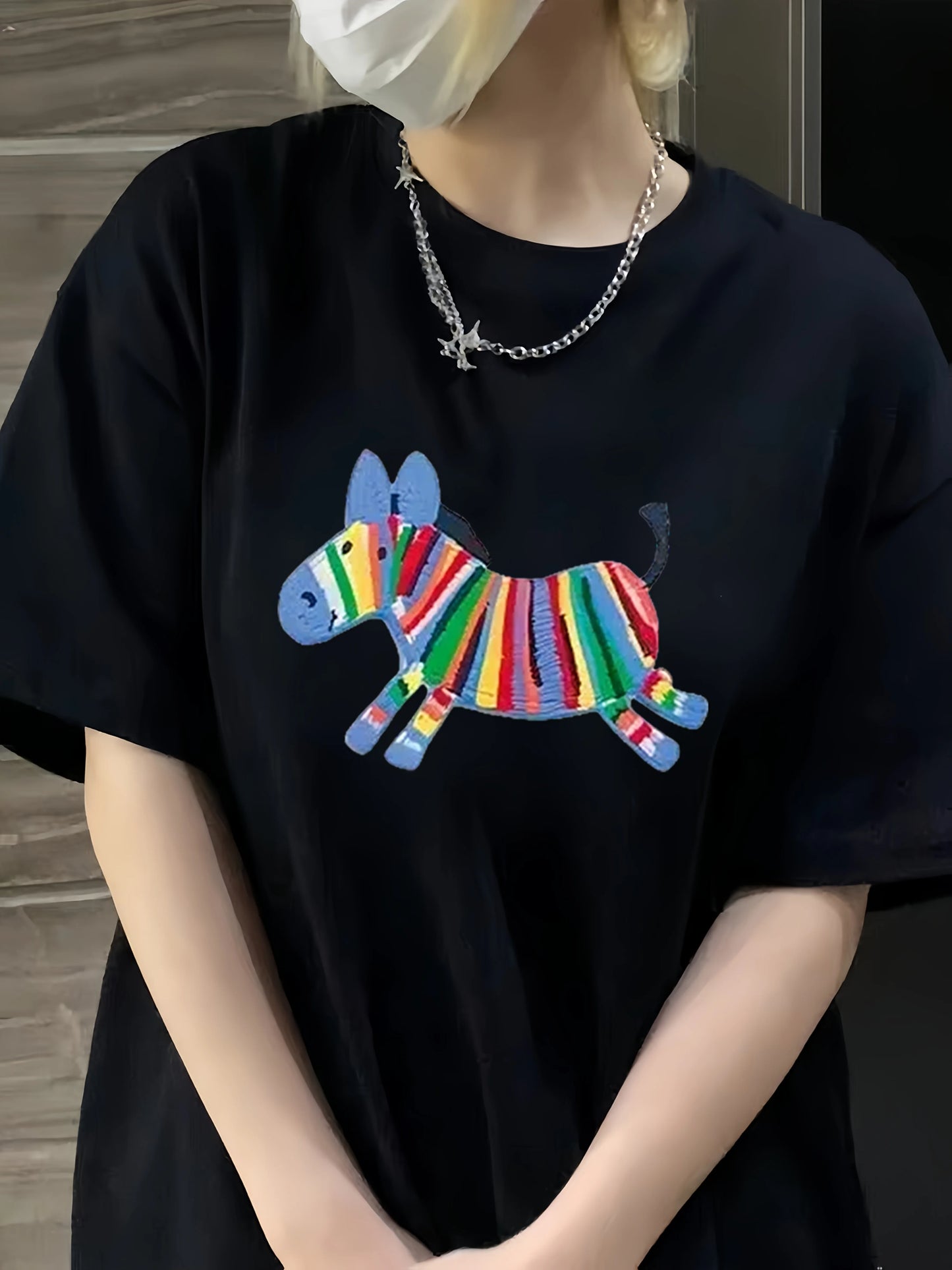 T-shirt Oversize Stampa Grafica — Taglie Inclusive