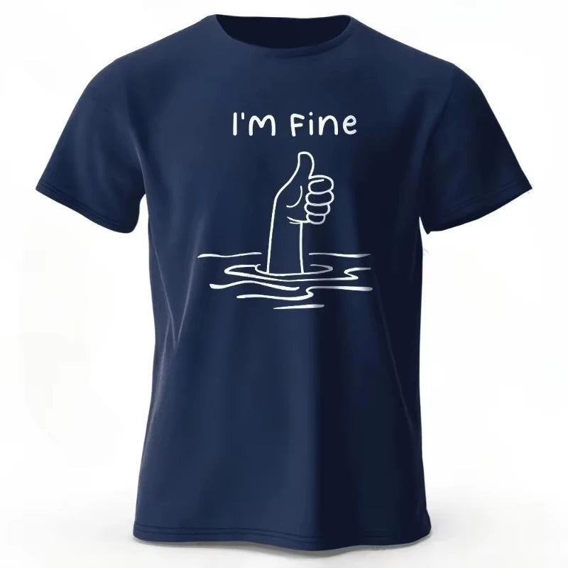 T-shirt "I'm Fine" — Oversize Streetwear