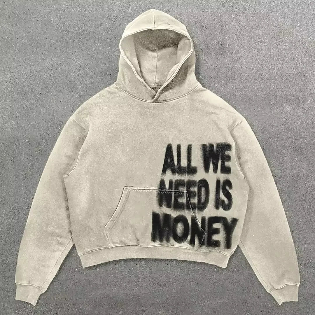 "In God We Trust" Gothic Skeleton Hoodie — Streetwear