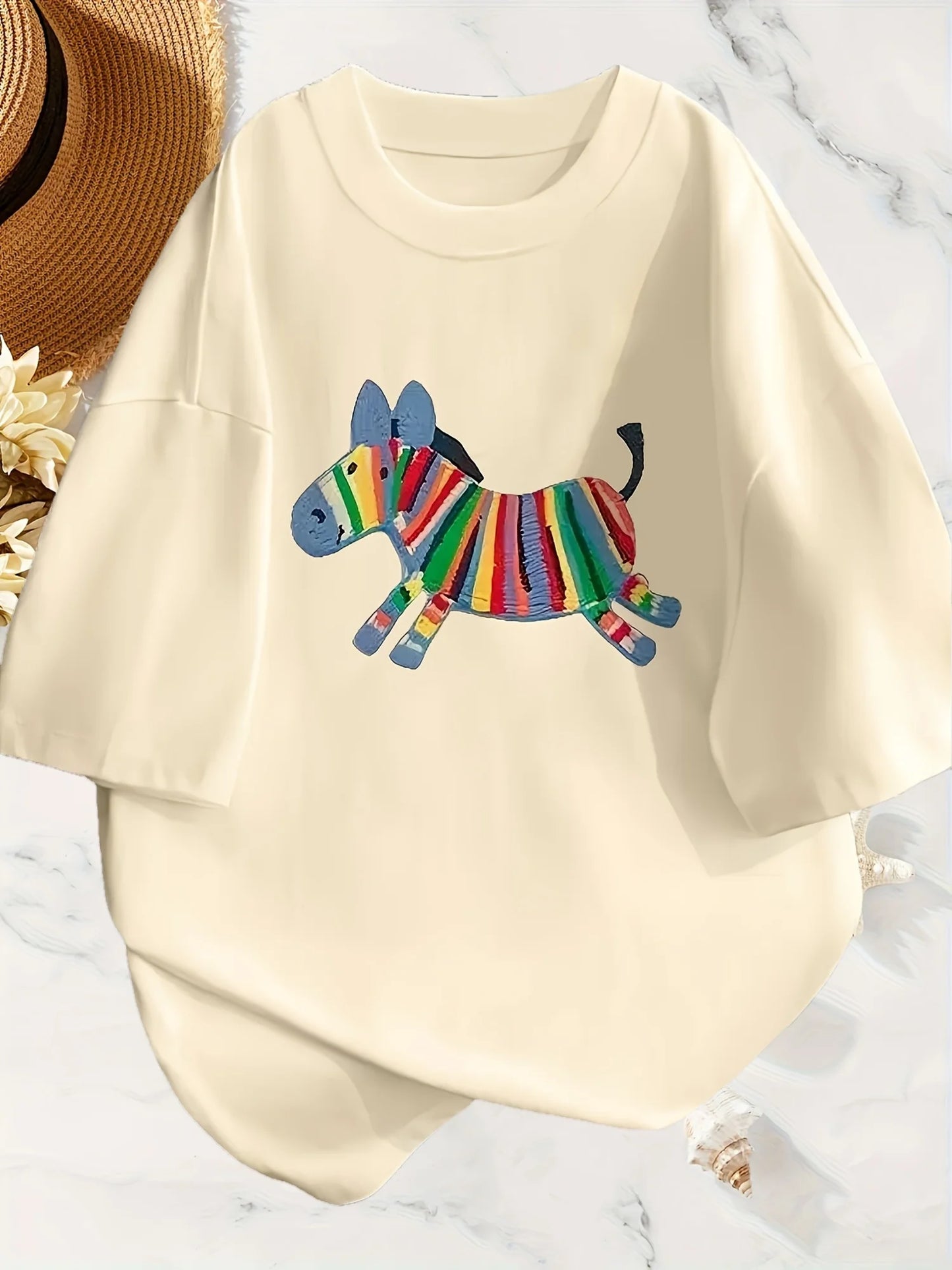 T-shirt Oversize Stampa Grafica — Taglie Inclusive