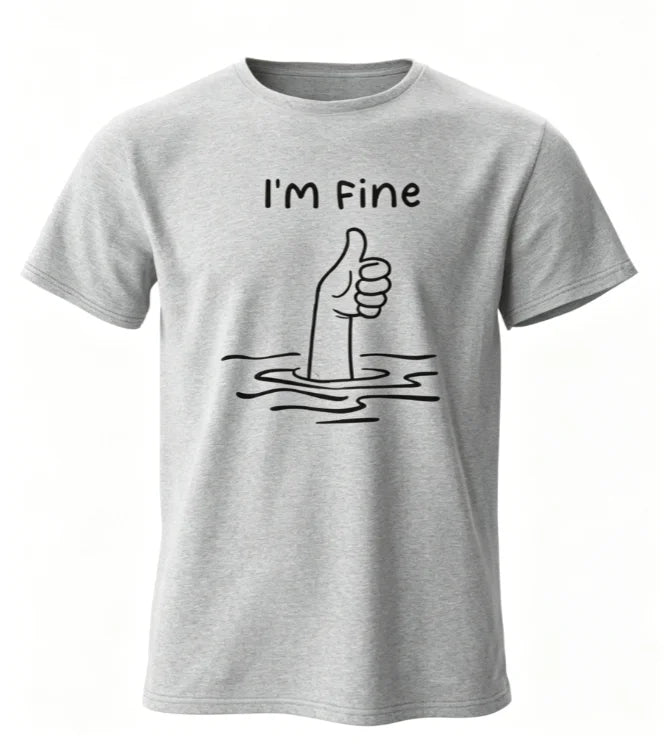 T-shirt "I'm Fine" — Oversize Streetwear