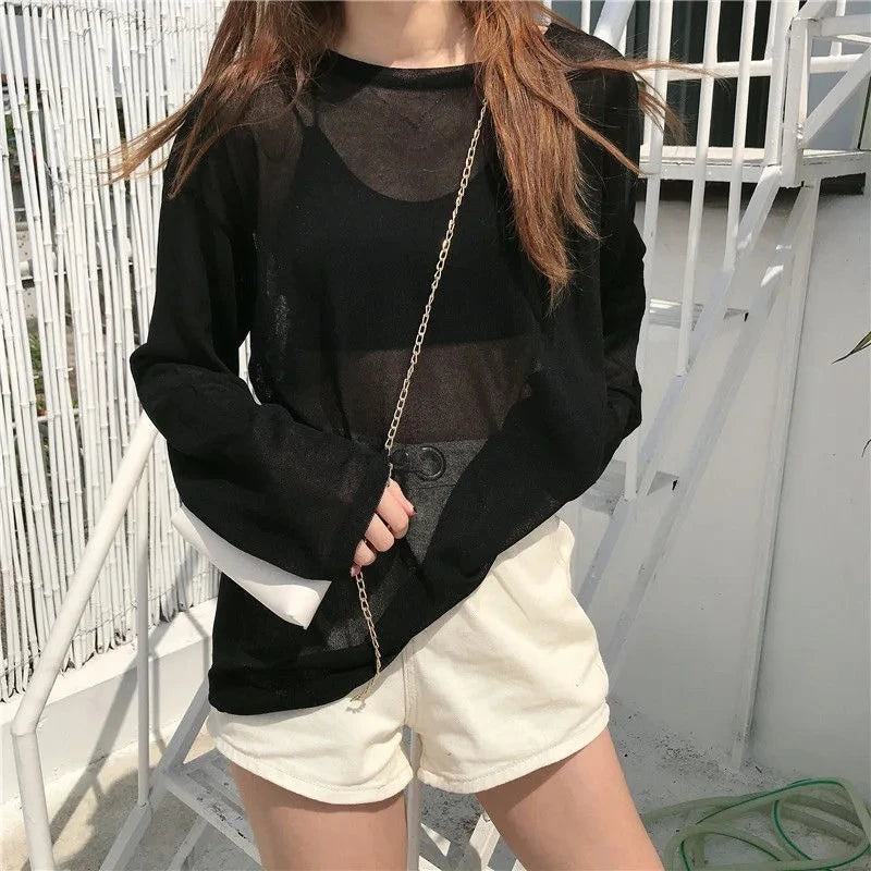 T-shirt Oversize See Through — Look Trasparente Chic